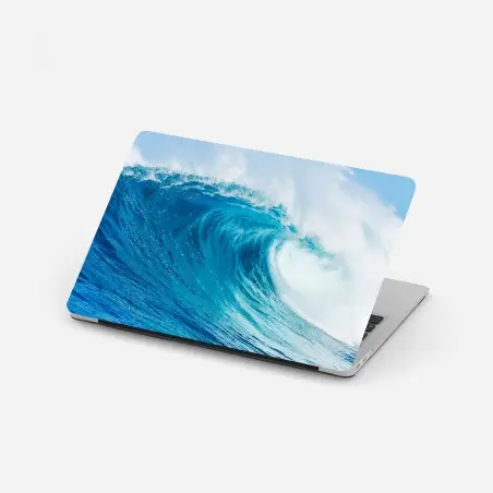 Sticker pour ordinateur portable vague océanique bleue en mouvement – Wallnifity®