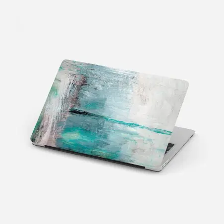 Sticker pour ordinateur portable horizon turquoise abstrait – Wallnifity®