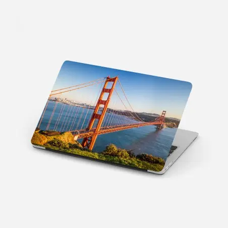 Sticker pour ordinateur portable vue spectaculaire du Golden Gate à San Francisco – Wallnifity®