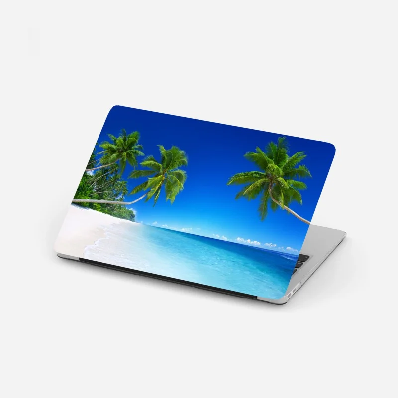 Sticker pour ordinateur portable paradis tropical en bord de mer – Wallnifity®