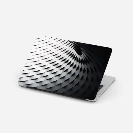 Sticker pour ordinateur portable vagues métalliques motif architectural abstrait – Wallnifity®