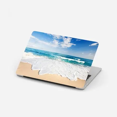 Sticker pour ordinateur portable brise marine et vagues turquoises – Wallnifity®