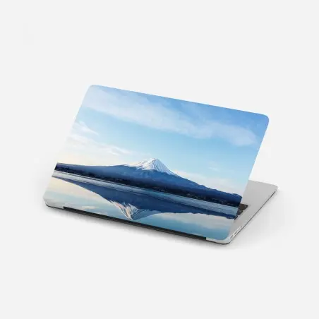 Sticker pour ordinateur portable reflet majestueux du Mont Fuji – Wallnifity®