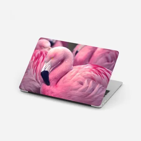 Sticker pour ordinateur portable élégant flamant rose au plumage vibrant – Wallnifity®