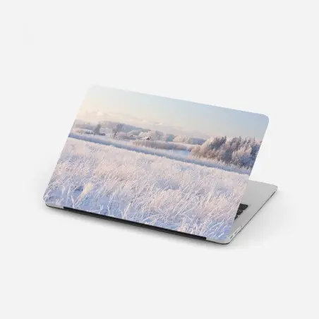 Sticker pour ordinateur portable paysage hivernal givré au lever du soleil – Wallnifity®