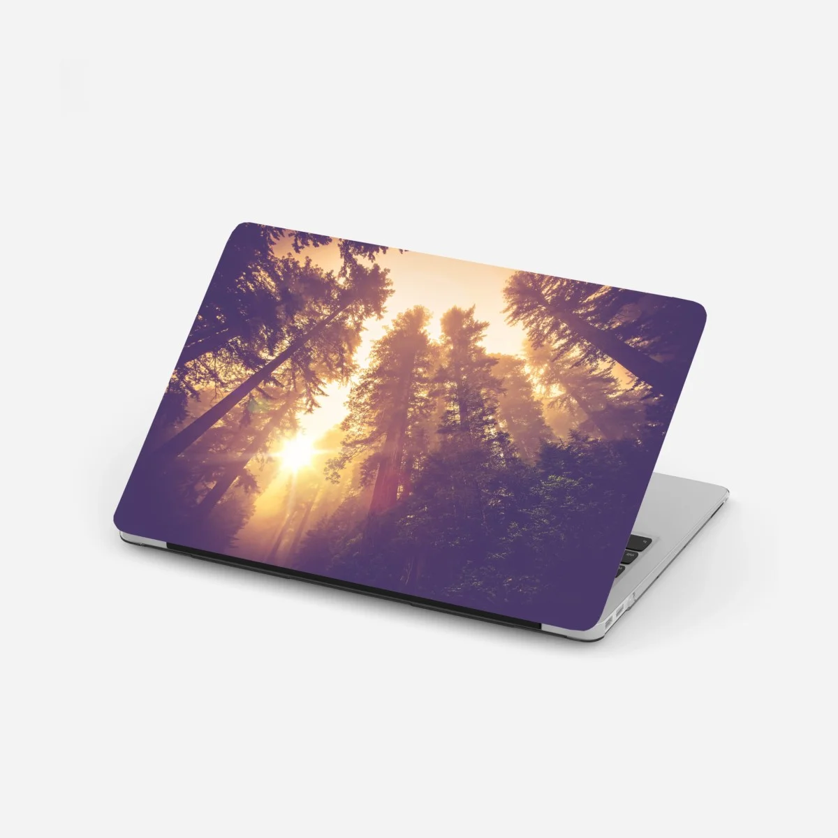 Sticker pour ordinateur portable forêt brumeuse aux rayons dorés – Wallnifity® Sticker pour ordinateur portable forêt brumeuse aux rayons dorés – Wallnifity®