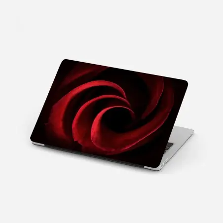 Sticker pour ordinateur portable spirale de pétales de rose rouge – Wallnifity®