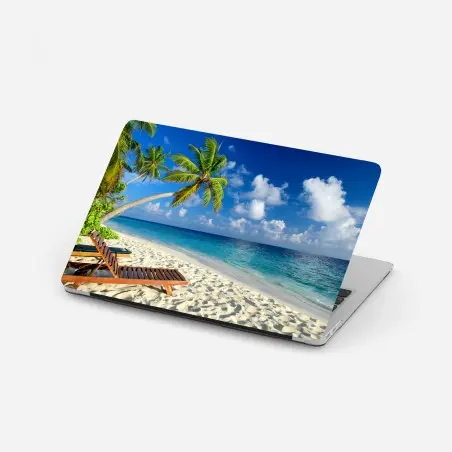 Sticker pour ordinateur portable havre tropical aux Maldives – Wallnifity®