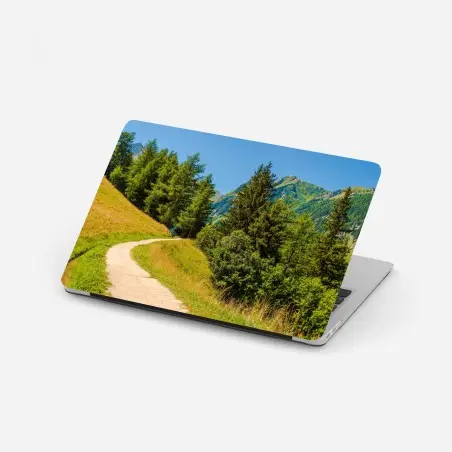 Sticker pour ordinateur portable sentier estival dans les Alpes suisses – Wallnifity®