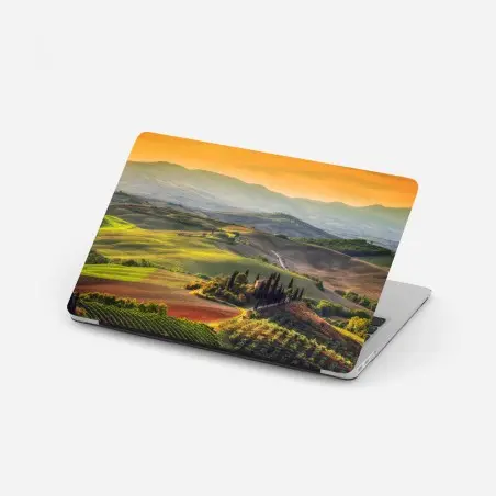 Sticker pour ordinateur portable collines ondulantes au coucher de soleil – Wallnifity®