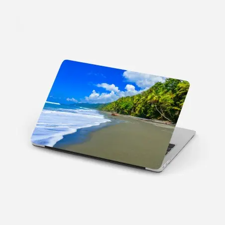 Sticker pour ordinateur portable plage sauvage de Corcovado, Costa Rica – Wallnifity®