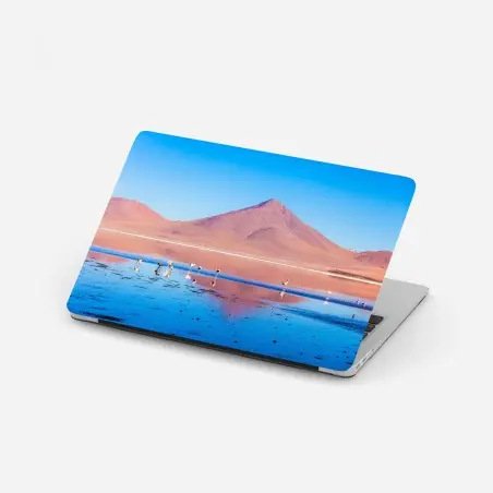 Sticker pour ordinateur portable flamants roses et reflets de Laguna Colorada – Wallnifity®