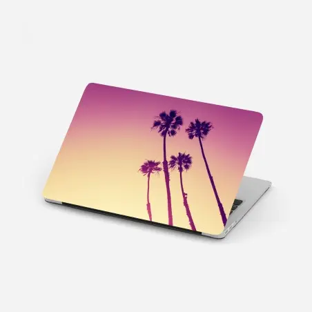 Sticker pour ordinateur portable palmiers au crépuscule à Sunset Cliffs, San Diego – Wallnifity®