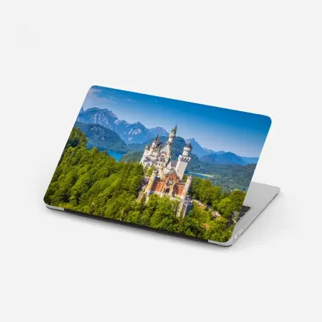 Sticker pour ordinateur portable château de Neuschwanstein au cœur des Alpes – Wallnifity®