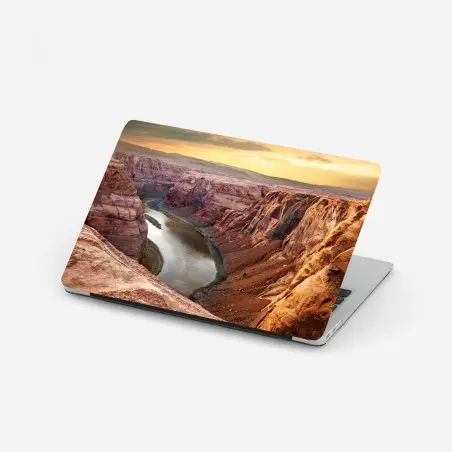 Sticker pour ordinateur portable grand panorama du Horseshoe Bend au coucher de soleil – Wallnifity®