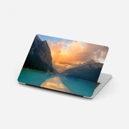 Sticker pour ordinateur portable lever de soleil sur Lake Louise, parc national de Banff – Wallnifity®