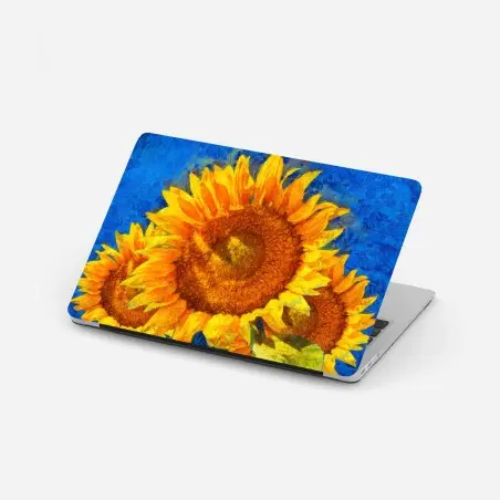 Sticker pour ordinateur portable tournesols éclatants style post-impressionniste – Wallnifity®