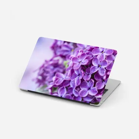 Sticker pour ordinateur portable lilas violets en gros plan – Wallnifity®
