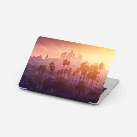 Sticker pour ordinateur portable crépuscule doré sur Los Angeles – Wallnifity®