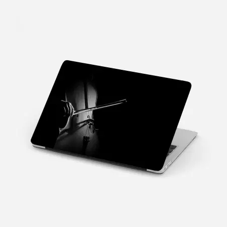 Sticker pour ordinateur portable violoncelle en clair-obscur – Wallnifity®