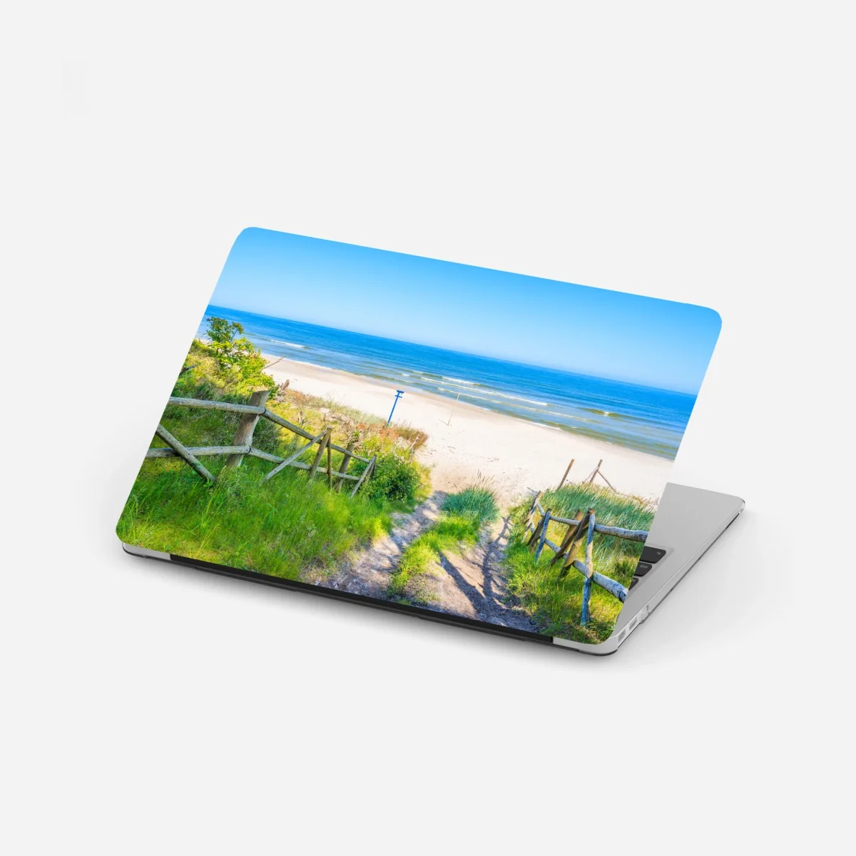 Sticker pour ordinateur portable chemin vers la plage de sable blanc, Mer Baltique, Pologne – Wallnifity® Sticker pour ordinateur portable chemin vers la plage de sable blanc, Mer Baltique, Pologne – Wallnifity®