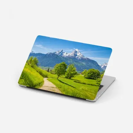 Sticker pour ordinateur portable sentier alpin au printemps – Wallnifity®