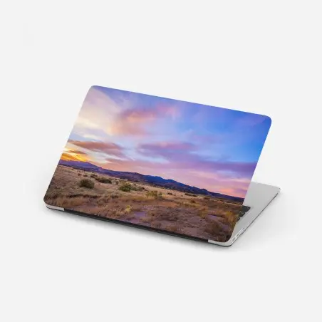Sticker pour ordinateur portable coucher de soleil sur la plaine sauvage – Wallnifity®