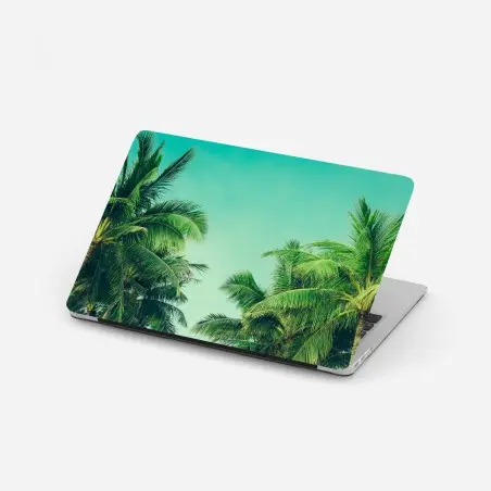 Sticker pour ordinateur portable palmiers tropicaux sous ciel turquoise – Wallnifity®