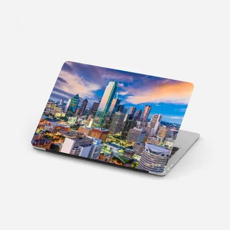 Sticker pour ordinateur portable horizon de Dallas au coucher de soleil – Wallnifity®