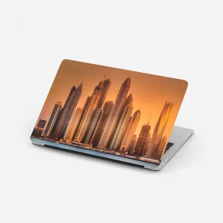 Sticker pour ordinateur portable horizon doré de Dubaï – Wallnifity®