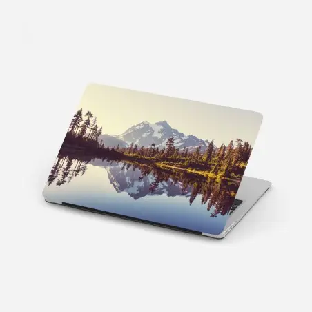 Sticker pour ordinateur portable reflet serein du Mont Shuksan – Wallnifity®