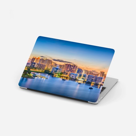 Sticker pour ordinateur portable aube sur la baie de Sarasota – Wallnifity®