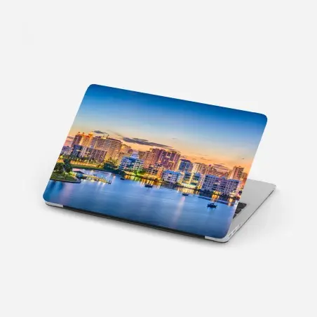 Sticker pour ordinateur portable aube sur la baie de Sarasota – Wallnifity®