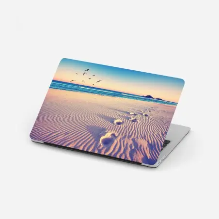 Sticker pour ordinateur portable empreintes magiques sur le sable – Wallnifity®