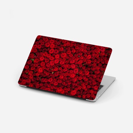 Sticker pour ordinateur portable mur de roses rouges intenses – Wallnifity®