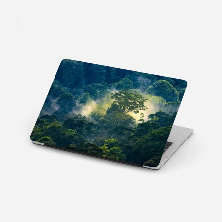 Sticker pour ordinateur portable canopée tropicale embrumée baignée de lumière – Wallnifity®