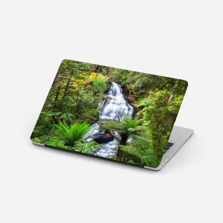Sticker pour ordinateur portable oasis verte de Triplet Falls, Great Otway – Wallnifity®