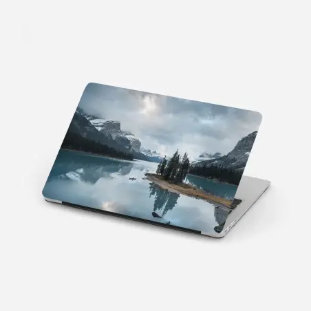 Sticker pour ordinateur portable reflets tranquilles sur lac alpin – Wallnifity®