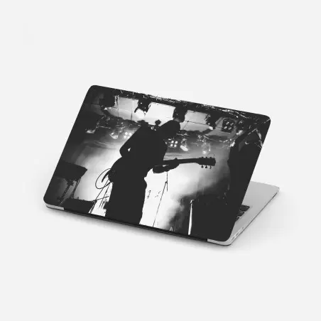 Sticker pour ordinateur portable silhouette de guitariste en concert – Wallnifity®