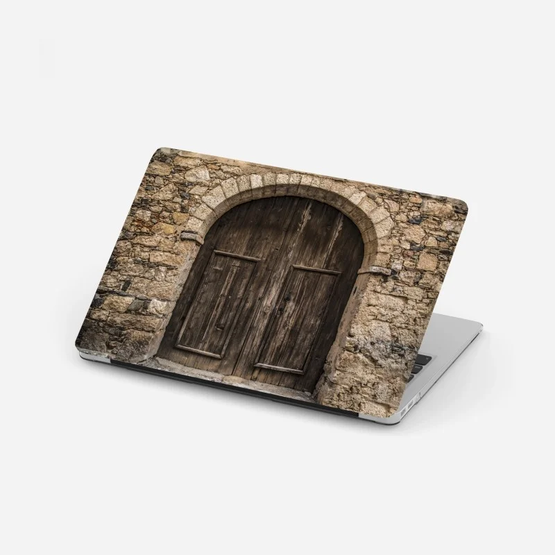 Sticker pour ordinateur portable porte médiévale en bois et pierre – Wallnifity® Sticker pour ordinateur portable porte médiévale en bois et pierre – Wallnifity®