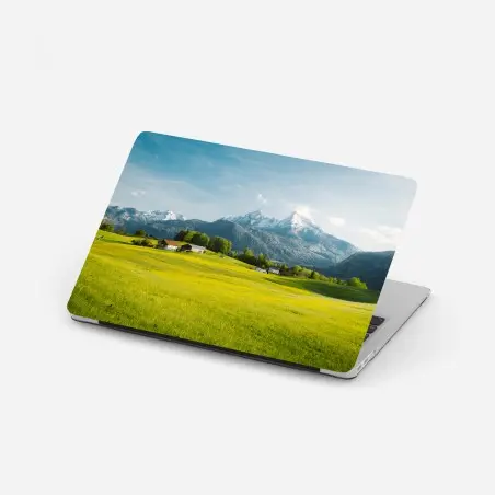 Sticker pour ordinateur portable panorama alpin printanier – Wallnifity®