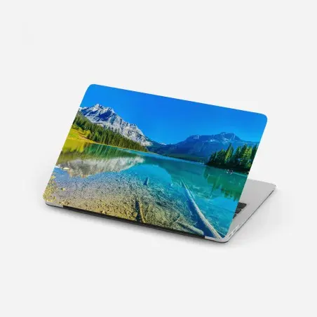 Sticker pour ordinateur portable paysage lacustre alpin aux eaux turquoise – Wallnifity®