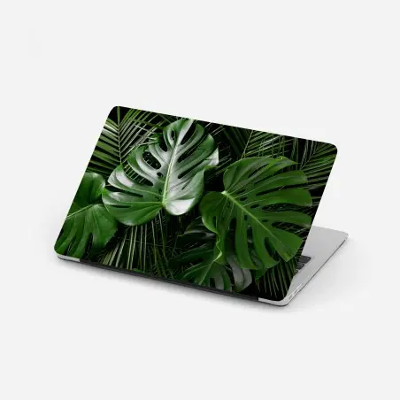 Sticker pour ordinateur portable motif feuilles tropicales luxuriantes – Wallnifity®