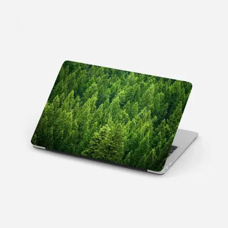 Sticker pour ordinateur portable forêt de pins émeraude – Wallnifity®