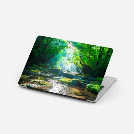 Sticker pour ordinateur portable clairière lumineuse au bord de la rivière – Wallnifity®