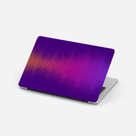 Sticker pour ordinateur portable vagues chromatiques violet et magenta – Wallnifity®