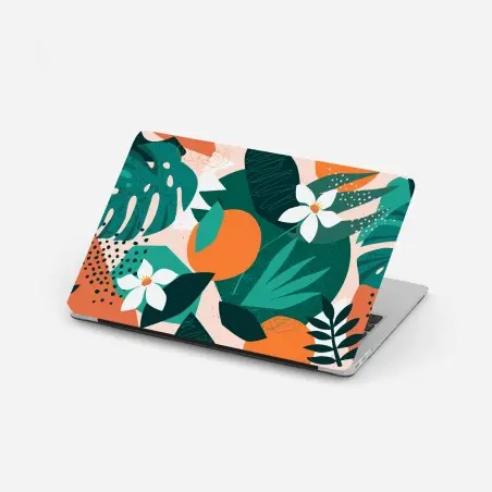 Sticker pour ordinateur portable composition botanique tropicale aux agrumes – Wallnifity®