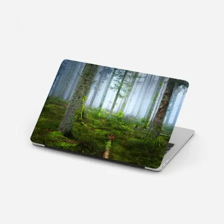 Sticker pour ordinateur portable brume mystique dans la forêt d'Alsace – Wallnifity®