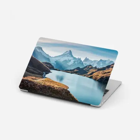 Sticker pour ordinateur portable panorama alpin du lac Bachalpsee au lever du soleil – Wallnifity®