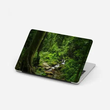Sticker pour ordinateur portable refuge verdoyant au bord du ruisseau – Wallnifity®